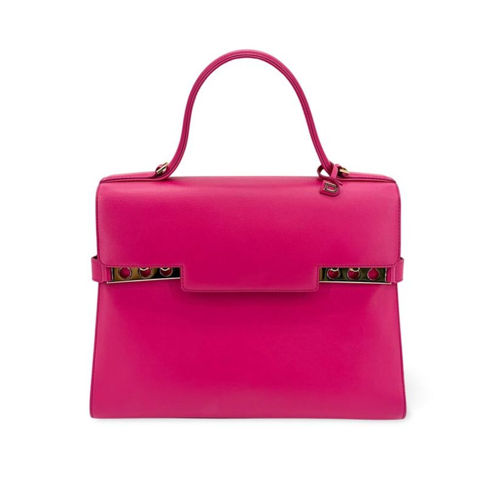 Delvaux Tampette Medium Peony Pink Gold Hardware
